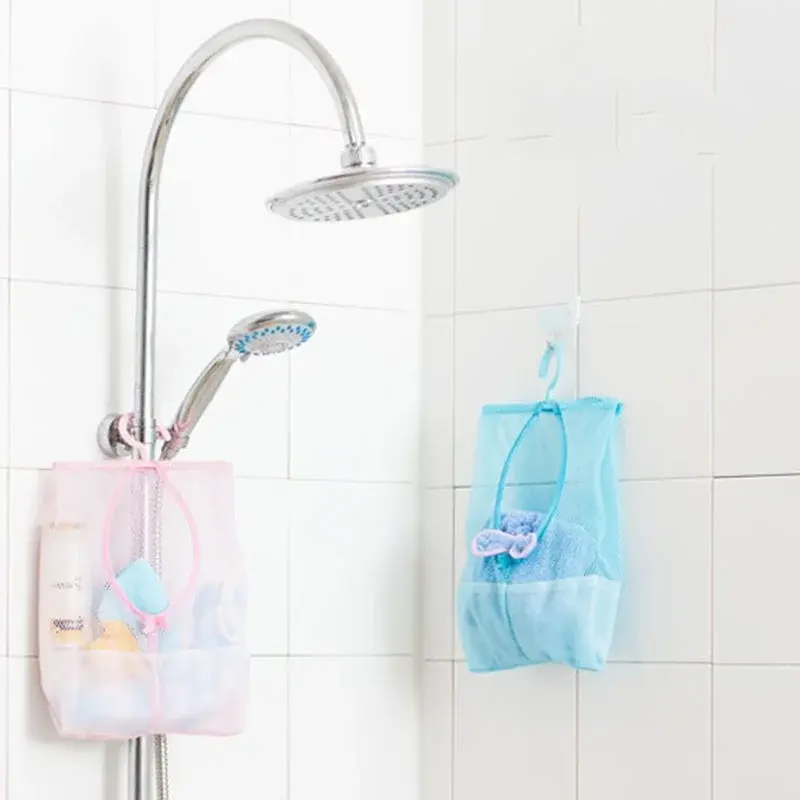 Hanging Mesh Storage Bag Clothes Toy Organizer Laundry Hook Underwear Kitchen Bathroom Indoor Outdoor Net Bag Home Supplies