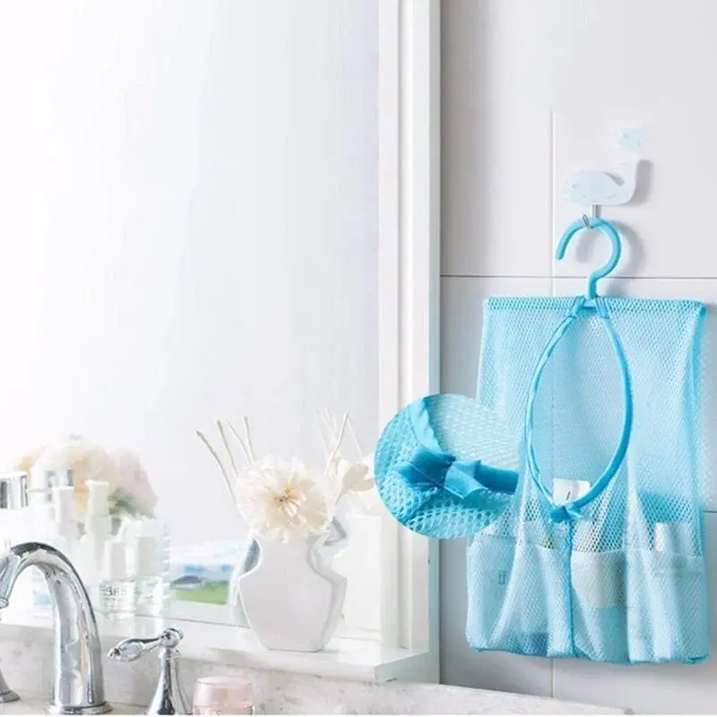 Hanging Mesh Storage Bag Clothes Toy Organizer Laundry Hook Underwear Kitchen Bathroom Indoor Outdoor Net Bag Home Supplies