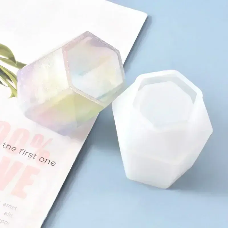 Home Decor Ornament Creative Gift Handmade Molds Hexagon Vases Silicone Molds DIY Plaster Concrete Pen Holder Planter Mould
