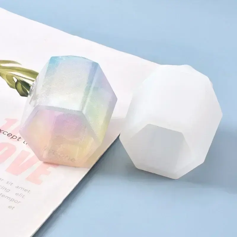 Home Decor Ornament Creative Gift Handmade Molds Hexagon Vases Silicone Molds DIY Plaster Concrete Pen Holder Planter Mould