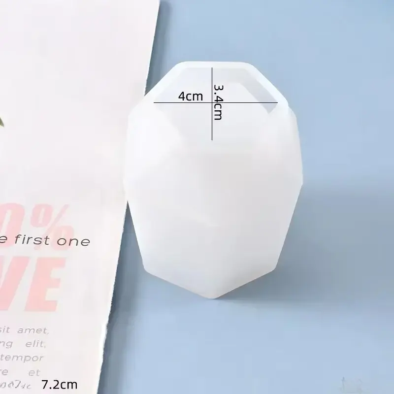 Home Decor Ornament Creative Gift Handmade Molds Hexagon Vases Silicone Molds DIY Plaster Concrete Pen Holder Planter Mould