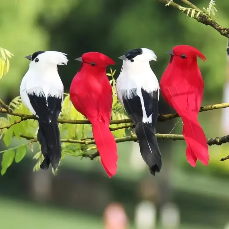 Garden Wedding Decoration Ornaments DIY Party Creative Simulation Parrot Imitation Bird Foam Feather Model Home Outdoor