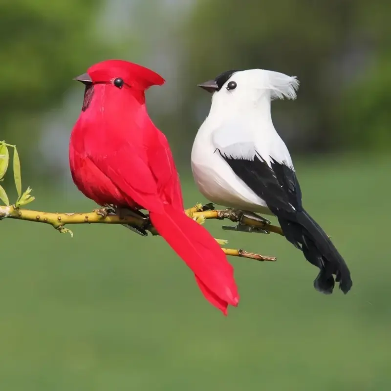 Garden Wedding Decoration Ornaments DIY Party Creative Simulation Parrot Imitation Bird Foam Feather Model Home Outdoor