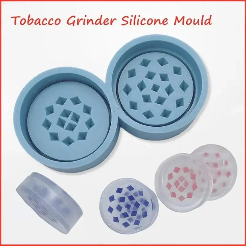New Crystal Epoxy Resin Mold Tobacco Grinder Leaf Herbal Herb Smoke Spice Crusher Silicone Mould DIY Crafts Polymer Clay Making