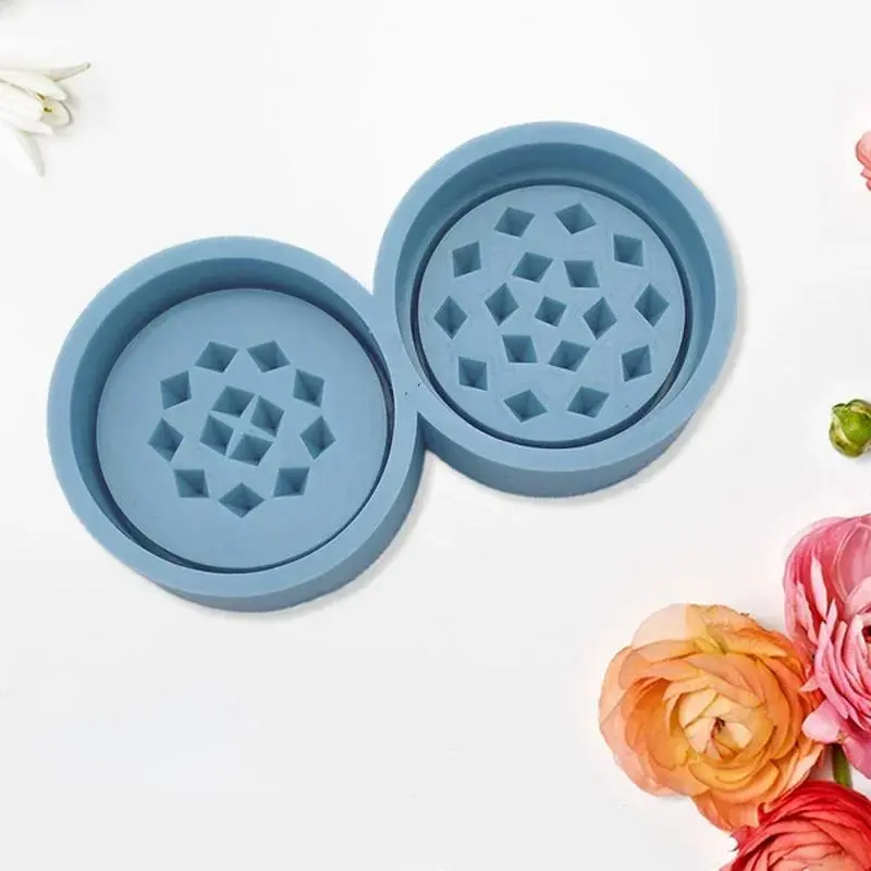 New Crystal Epoxy Resin Mold Tobacco Grinder Leaf Herbal Herb Smoke Spice Crusher Silicone Mould DIY Crafts Polymer Clay Making