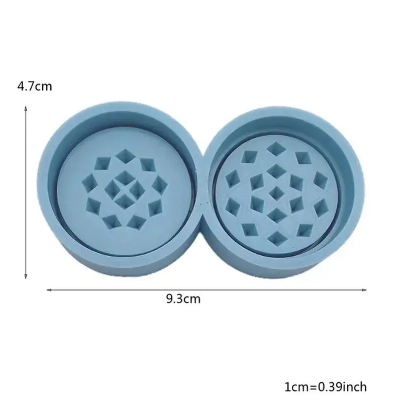 New Crystal Epoxy Resin Mold Tobacco Grinder Leaf Herbal Herb Smoke Spice Crusher Silicone Mould DIY Crafts Polymer Clay Making
