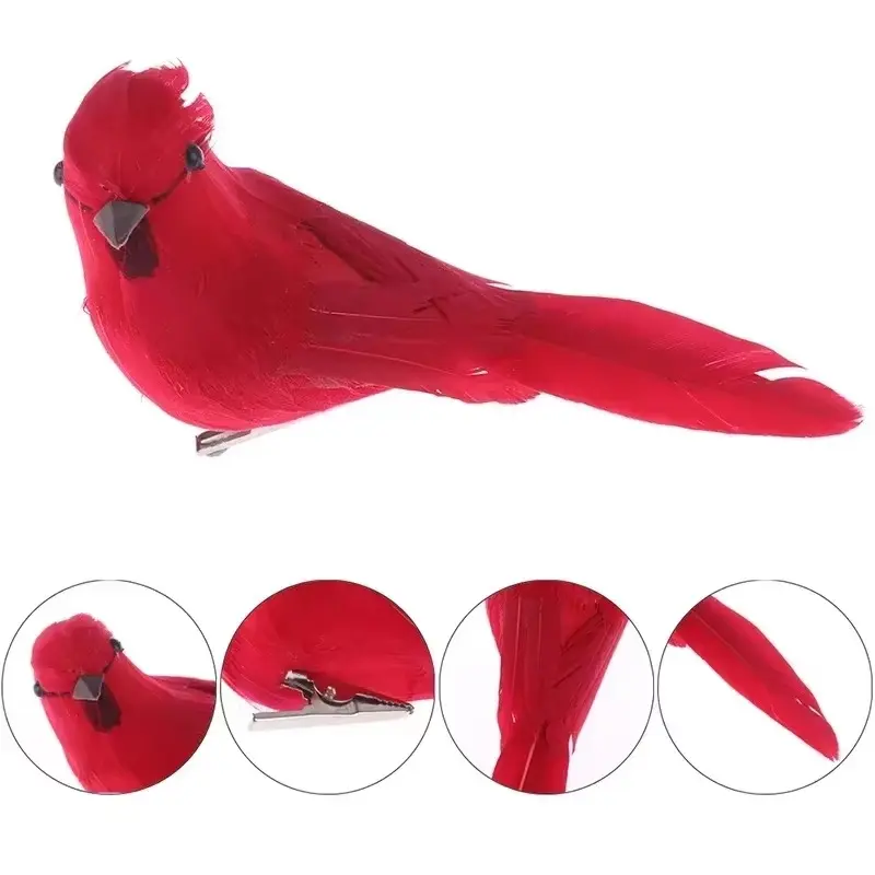 Garden Wedding Decoration Ornaments DIY Party Creative Simulation Parrot Imitation Bird Foam Feather Model Home Outdoor