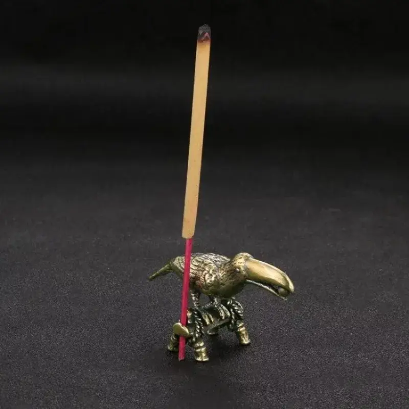New Small And Cute Simulation Bird Incense Holder Home Decoration Crafts Collections Retro Parrot Small Statue Desk Ornament