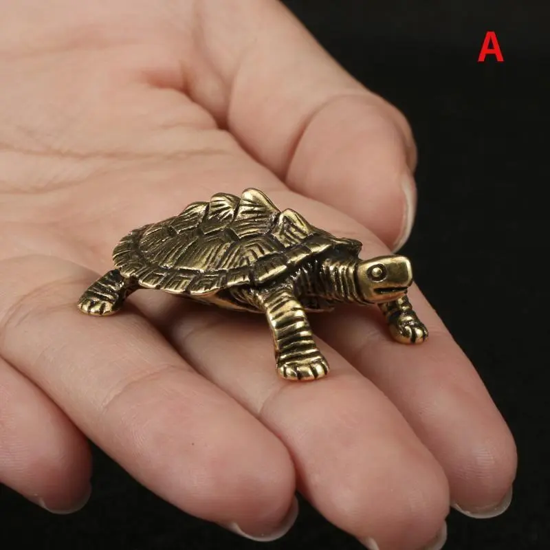 Lucky Small Money Turtle Retro Tortoise Statue Desktop Ornaments Solid Copper Figurines Home Decoration Household Supplies