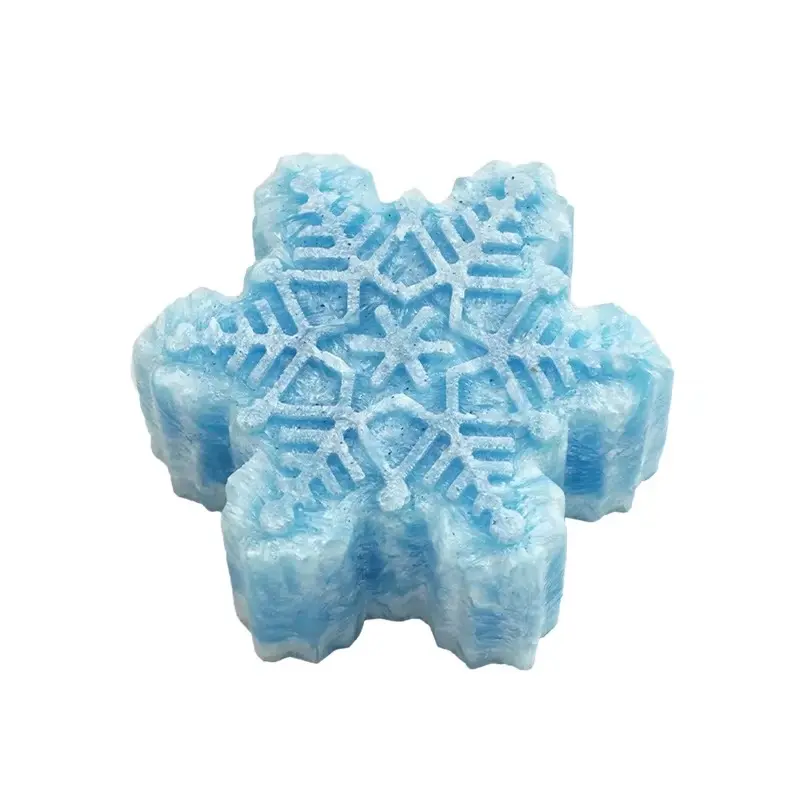 6 Cavity Snowflake Shape Silicone Mold for Making Soaps 3D Plain Soap Mold DIY Handmade Soap Cake Cookies Mould Soaps Making