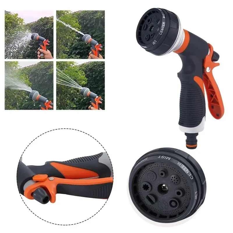 Adjustable Garden Hose Car Wash Water Gun Garden Washing Cleaner High Power Pressure Car and Hose Nozzle Washer Water Spray Gun