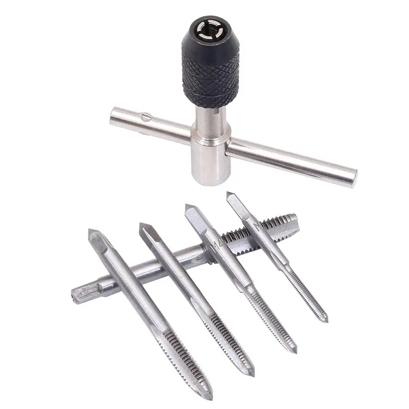 6PCS/Set Screw Tap Wrench Set Practical Tap Drill Wrench Tapping Threading Tool Screwdriver Tap Holder Hand Tool Accessory