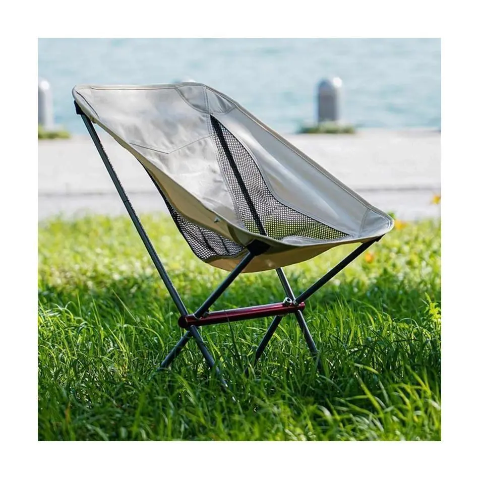 1Pcs Outdoor Hiking Fish Backpacking Full-Aluminum Frame Folding Camp Chair Compact Convenience Carry Bag Portable Stools