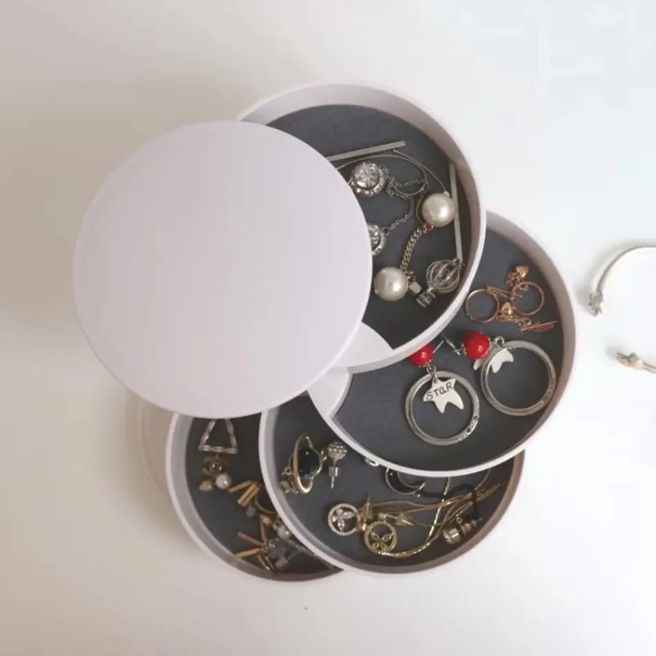 1Pcs Hot Sell Multifunctional Plastic Jewelry Box Bubble Cosmetic Storage Portable Container Desktop Storage Box Home Supplies