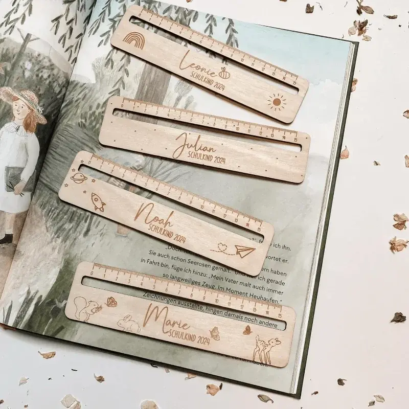 Text Guide Learning Tool Reading Strips Wooden Children Ruler Small Paragraph Size Tracking Rulers Measuring Ruler