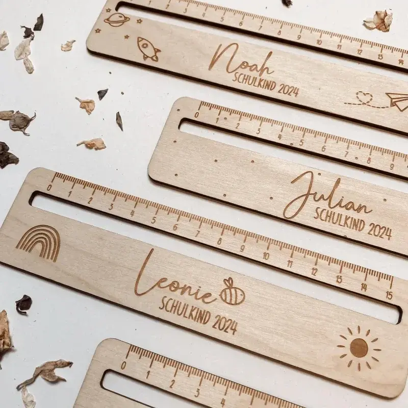 Text Guide Learning Tool Reading Strips Wooden Children Ruler Small Paragraph Size Tracking Rulers Measuring Ruler