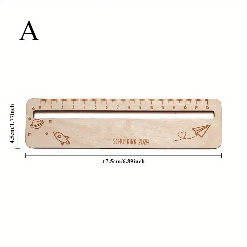 Text Guide Learning Tool Reading Strips Wooden Children Ruler Small Paragraph Size Tracking Rulers Measuring Ruler