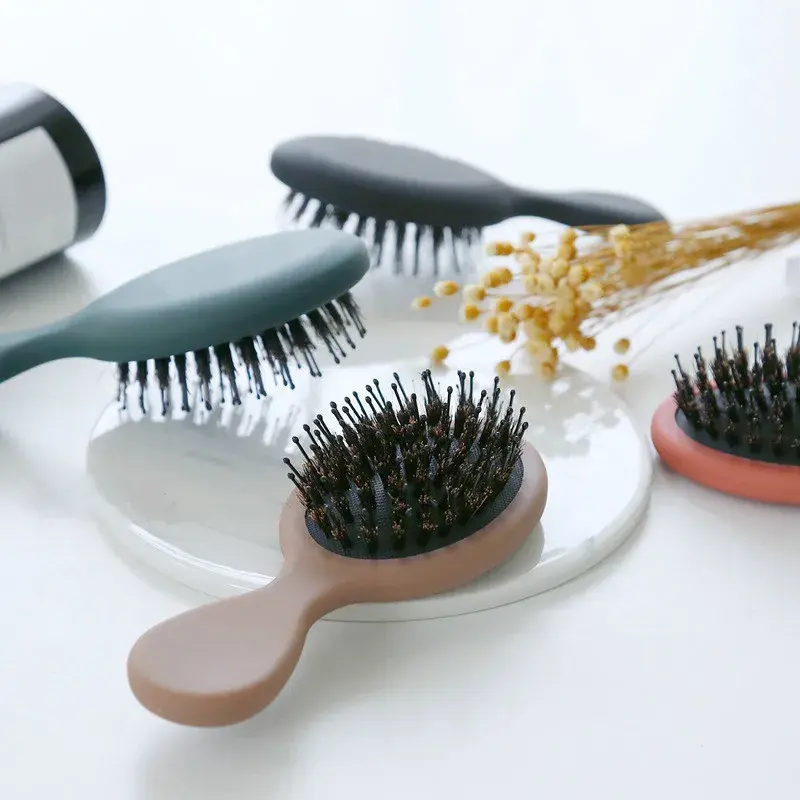 Mini Air Cushion Swine Bristle Hair Comb Home Portable Pocket Comb Design Small Scalp Massage Oval Air Bag Comb Hair Combs