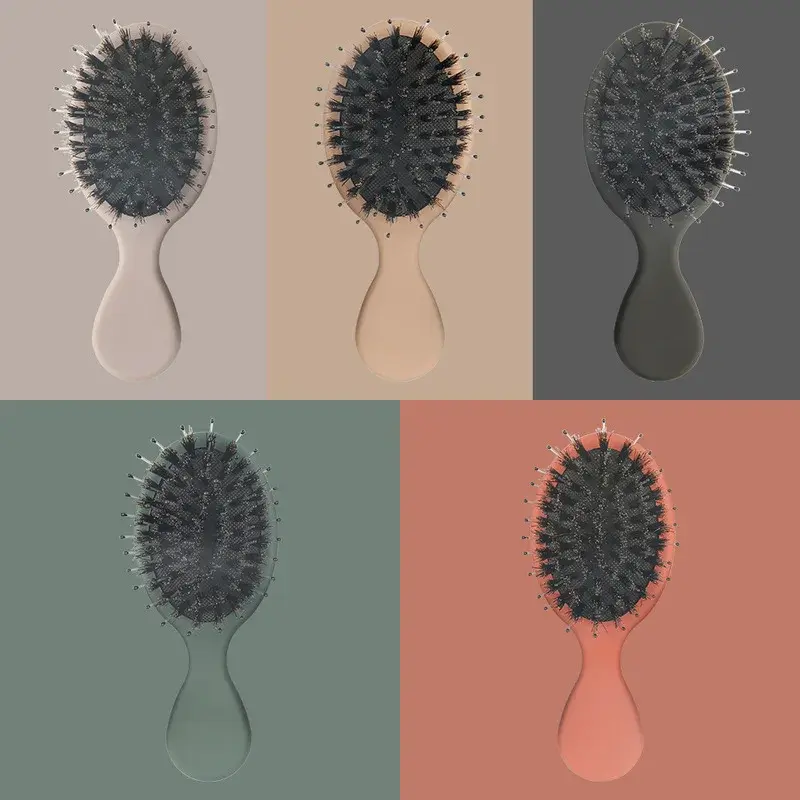 Mini Air Cushion Swine Bristle Hair Comb Home Portable Pocket Comb Design Small Scalp Massage Oval Air Bag Comb Hair Combs