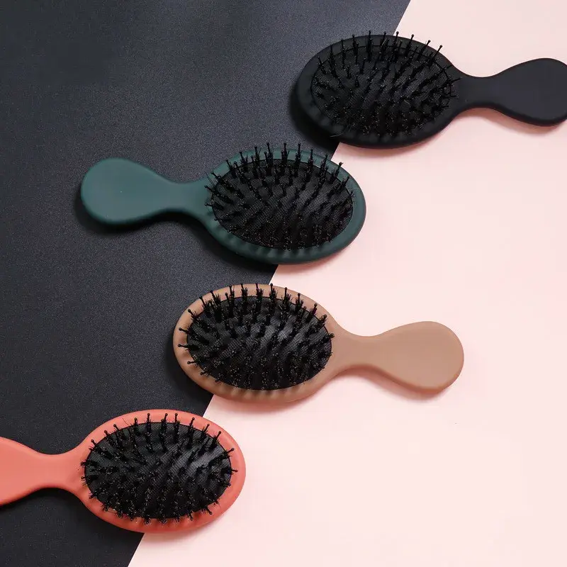 Mini Air Cushion Swine Bristle Hair Comb Home Portable Pocket Comb Design Small Scalp Massage Oval Air Bag Comb Hair Combs