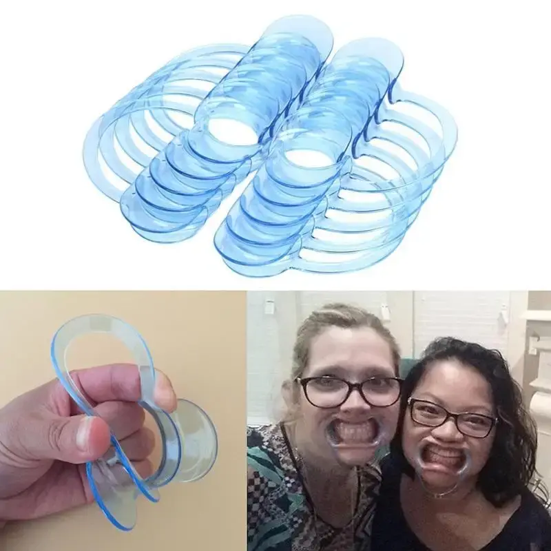 10pcs C-shaped Plastic Cheek and Lip Retractor Dentist Dental Mouth Opener C-shaped Mouth Opener