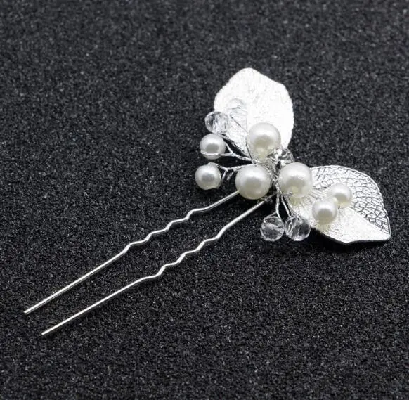3PCS Flower Hairpin Bride Headdress Women Pearl Mesh U-shaoped Hair Clips Fashion Girls Wedding Hair Pretty Jewelry Accessories