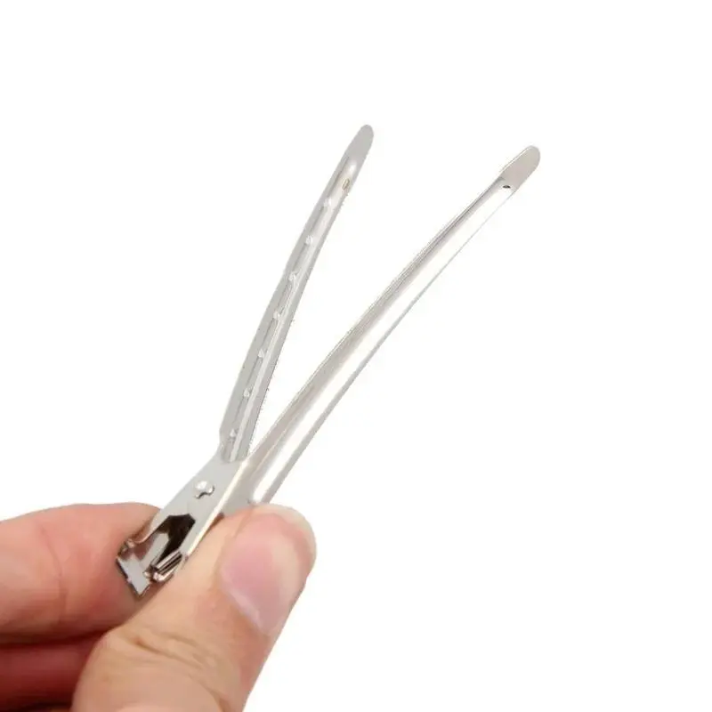 10PCS Partition Hair Clip Spring Hairdressing Tools Girls Stainless Steel Duckbill Clip Type Styling Accessory Lady Hair Decor