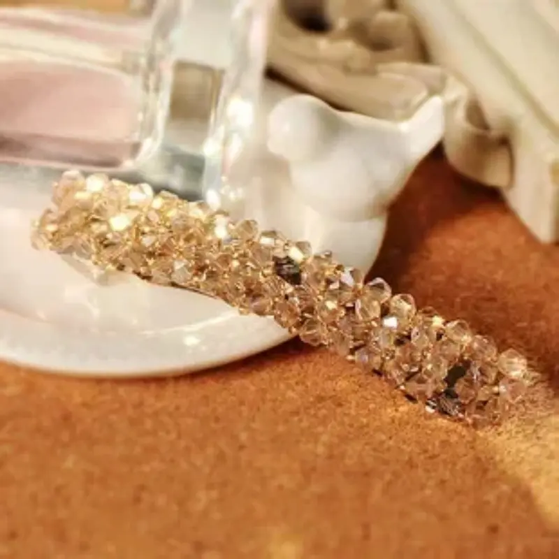 Creative Delicate Fashion Bling Headwear Fashion Handmade Full Crystal Hair Clip Barrette Hairpin Accessories Give Friend Gifts