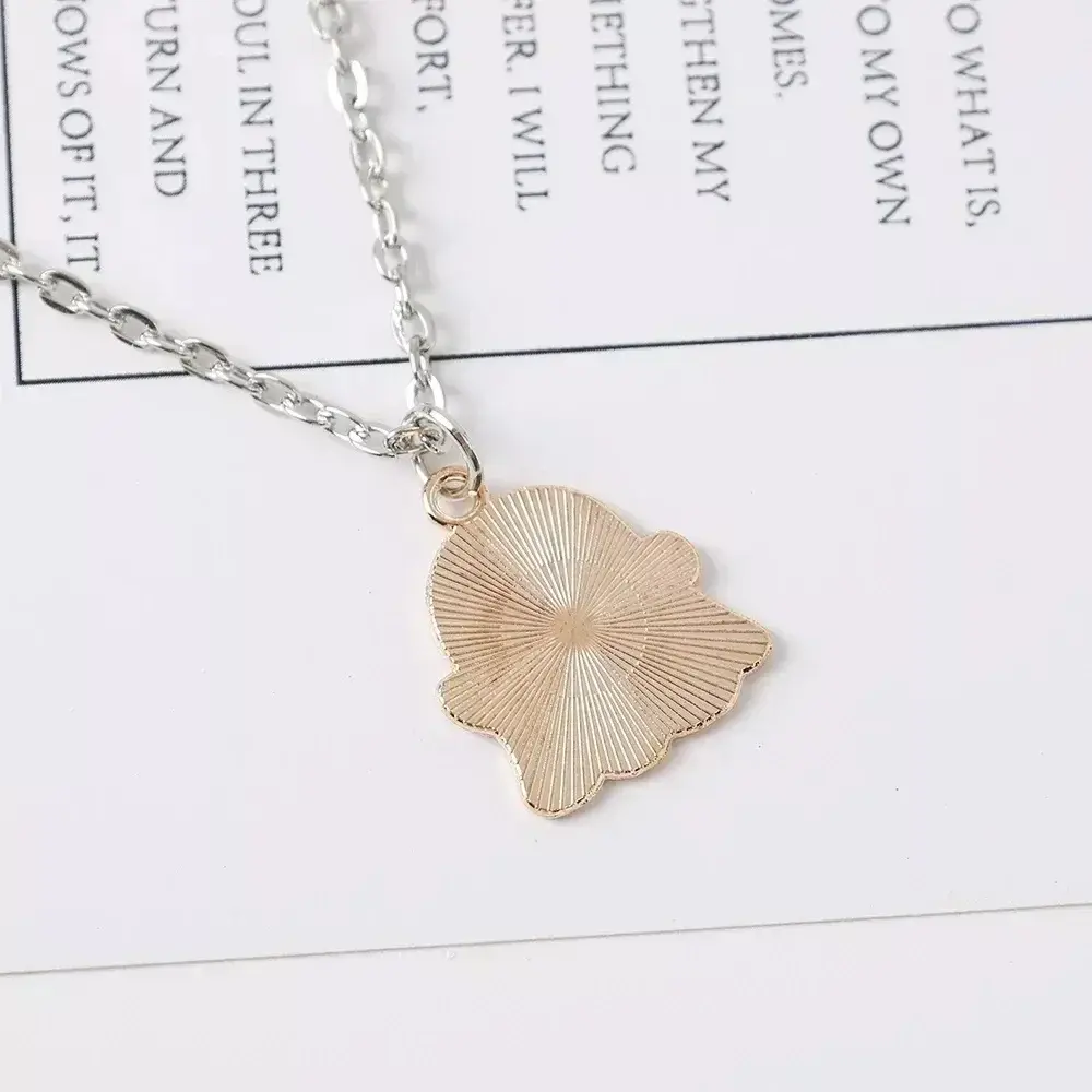New Simple Cute Fashion Girl's Personality Black And White Ghost Necklace Cool Niche Pendant Versatile Chain Male Necklace Gifts