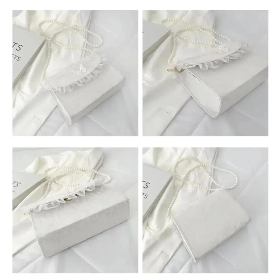 1 Pcs New Gentle Style Temperament Small Bag New Fashion Women's Summer Net Red Pearl Chain One Shoulder Small Bags For Women