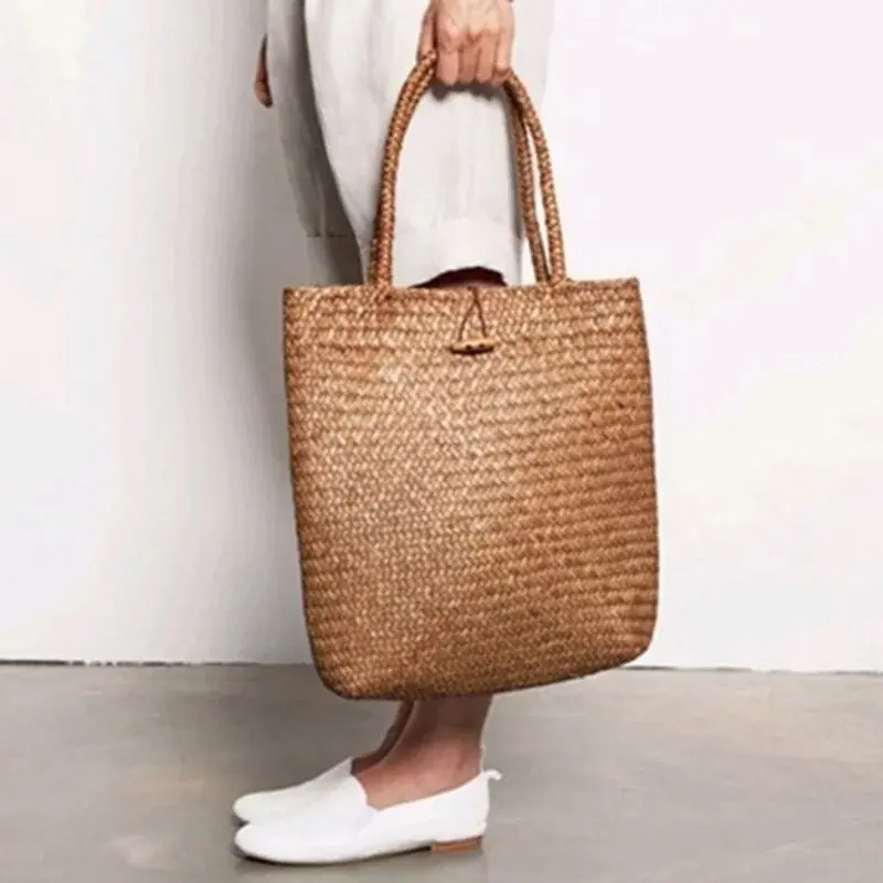 Women Fashion Designer Lace Handbags Tote Bags Handbag Wicker Rattan Bag Shoulder Bag Shopping Straw Bag