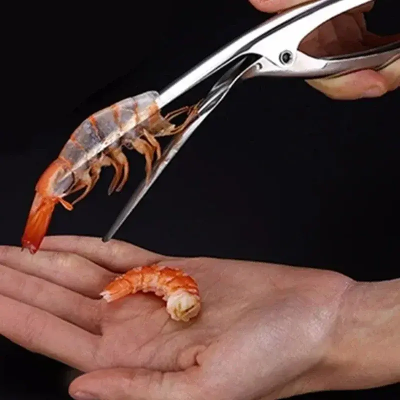 Portable Shrimp Removal Clip Stainless Steel Shrimp Peeler Seafood Tool Lobster Sheller Shrimps Back Opening Tools Kitchen Tools