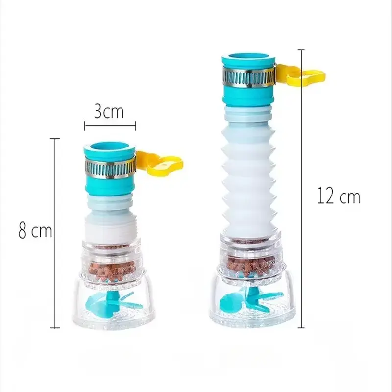 home Kitchen 360 Degree Rotating Faucet Bathroom Adjustable Flexible Faucet Extender Device Water Save Sprayer Filter Accessory