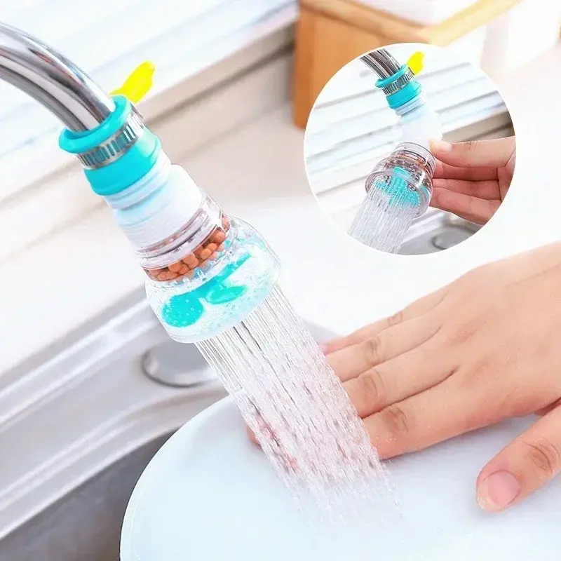 home Kitchen 360 Degree Rotating Faucet Bathroom Adjustable Flexible Faucet Extender Device Water Save Sprayer Filter Accessory