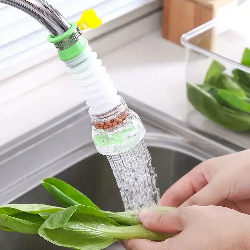 home Kitchen 360 Degree Rotating Faucet Bathroom Adjustable Flexible Faucet Extender Device Water Save Sprayer Filter Accessory