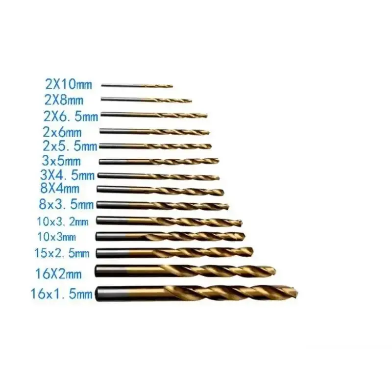 99PCS/Set New 2025 Twist Drill High Speed Steel Titanium-plated Twist Drill Steel Plate Drill Mixed Plastic Boxes Home Tools