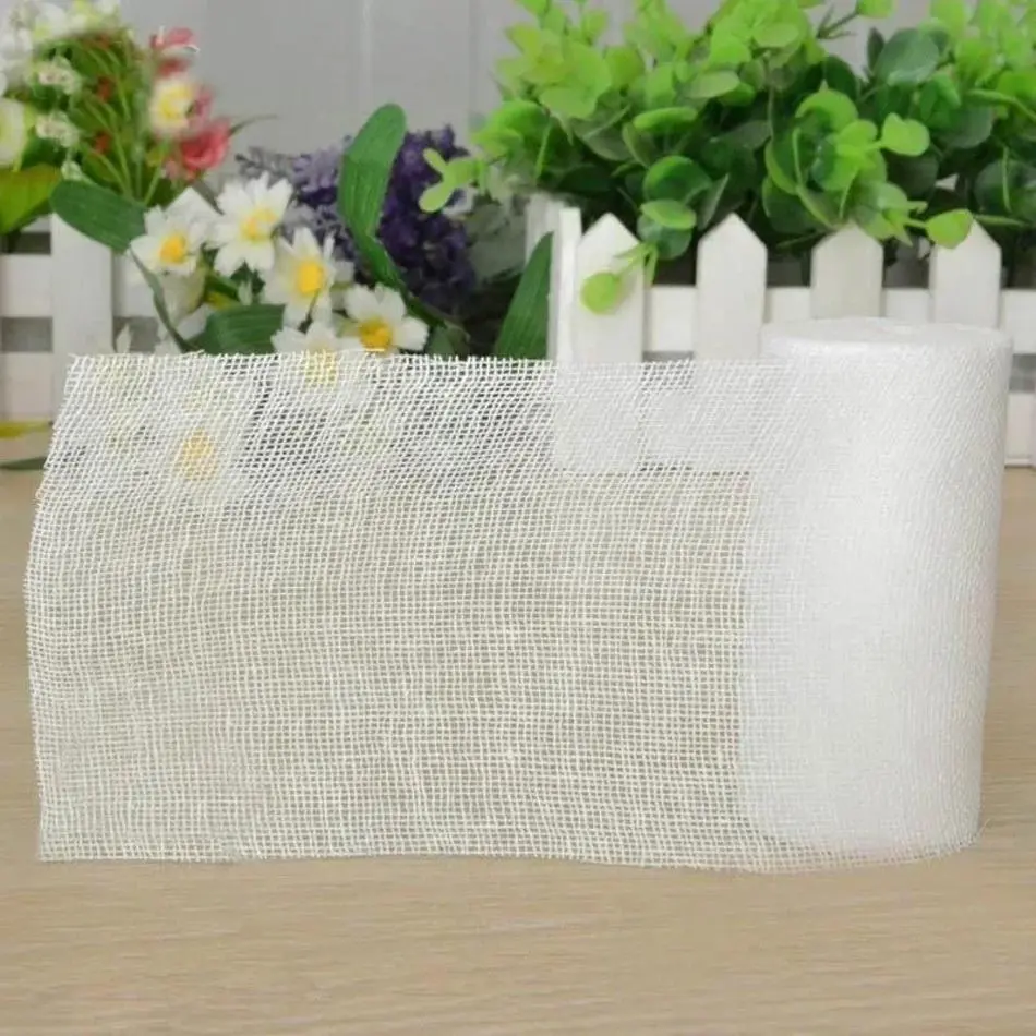 5 Rolls Of Breathable Mesh Bandages New PBT Elastic Bandages Fixing Wounds Outdoor Fracture Survival Emergency Tools Supplies