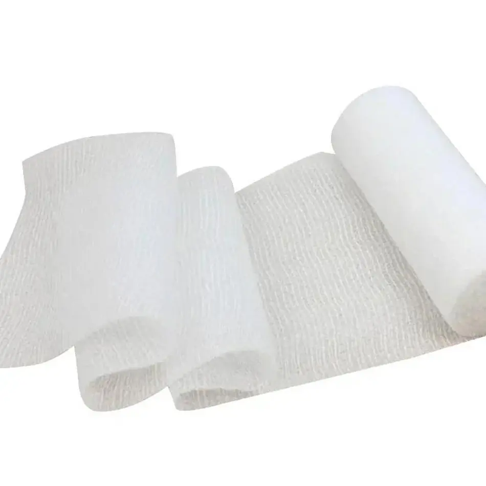 5 Rolls Of Breathable Mesh Bandages New PBT Elastic Bandages Fixing Wounds Outdoor Fracture Survival Emergency Tools Supplies