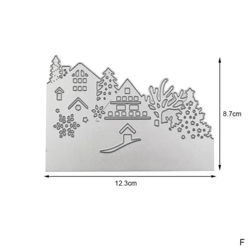 Christmas DIY Arts and Crafts Card Decoration House Tree Snowman Santa Claus Cutting Die