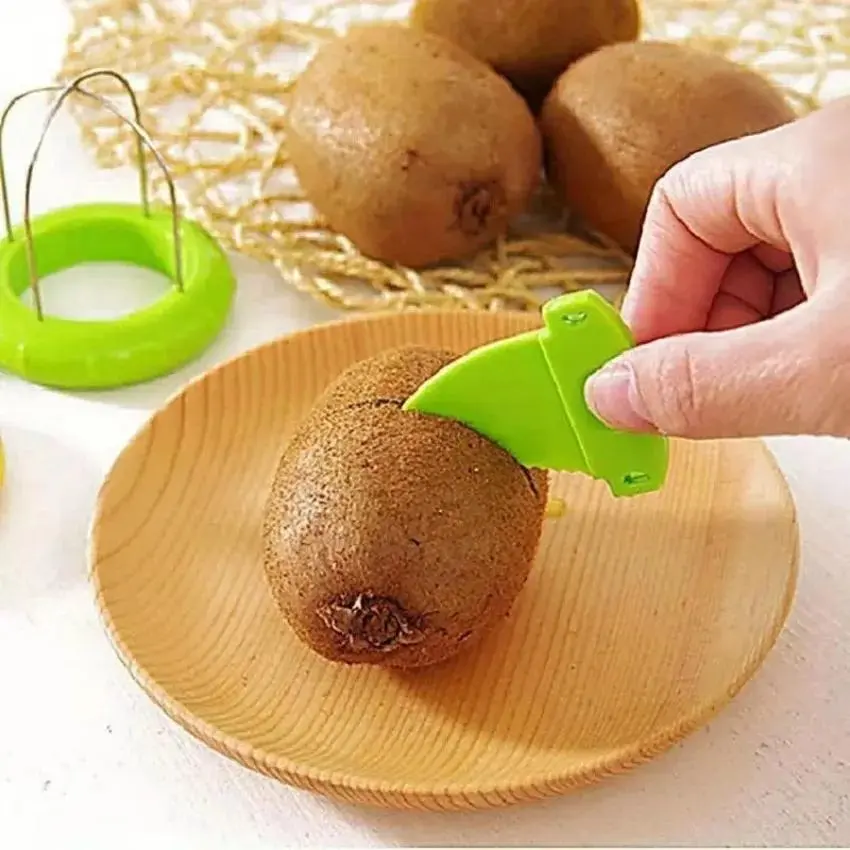 New Fruit Tools Reative Cut Kiwis Peeling Utensils Dig Kiwis Fruit Slicer Fruit Knife Kiwis Peel Split Tool Kitchen Gadgets