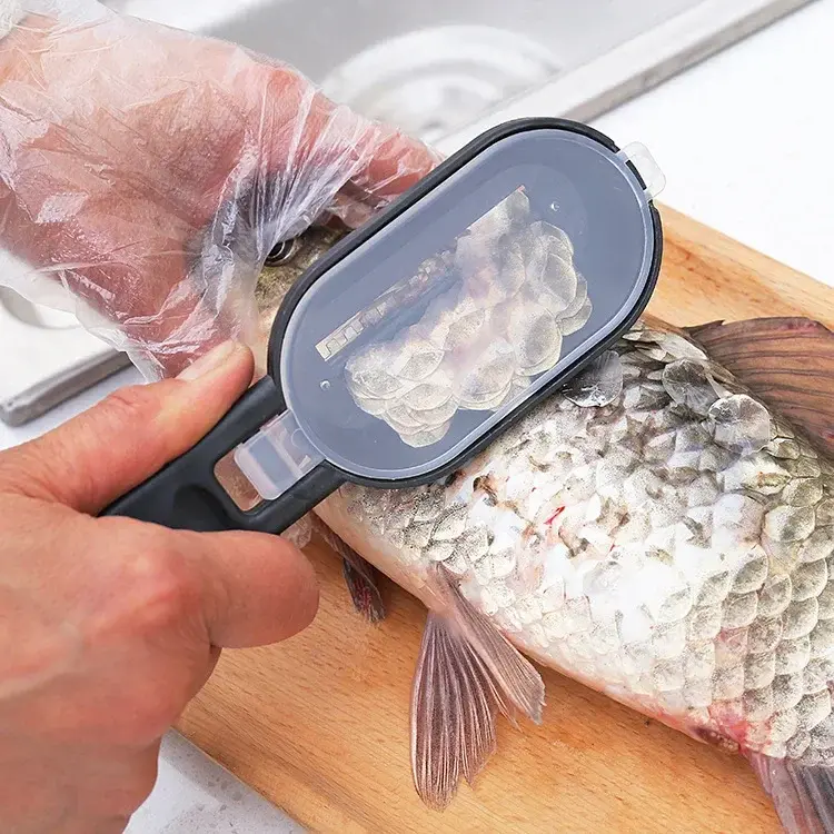 useful Fish Scale Scraper Fish Scale Brush Graters Fast Remove Fish Peeler Scalers Cleaning Brush Seafood Tool Kitchen Accessory