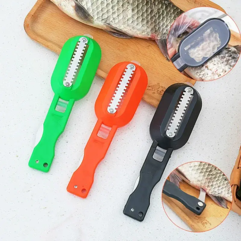 useful Fish Scale Scraper Fish Scale Brush Graters Fast Remove Fish Peeler Scalers Cleaning Brush Seafood Tool Kitchen Accessory