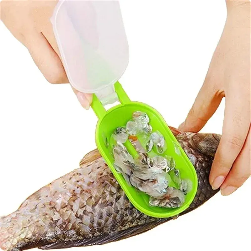 useful Fish Scale Scraper Fish Scale Brush Graters Fast Remove Fish Peeler Scalers Cleaning Brush Seafood Tool Kitchen Accessory