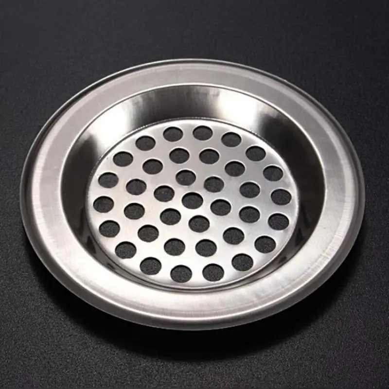 5 Pcs Stainless Steel Mesh Sink Strainer Kitchen Bath Hair Catcher Trap Drain Filter Circular Stainless Steel Pool Funnel Tools