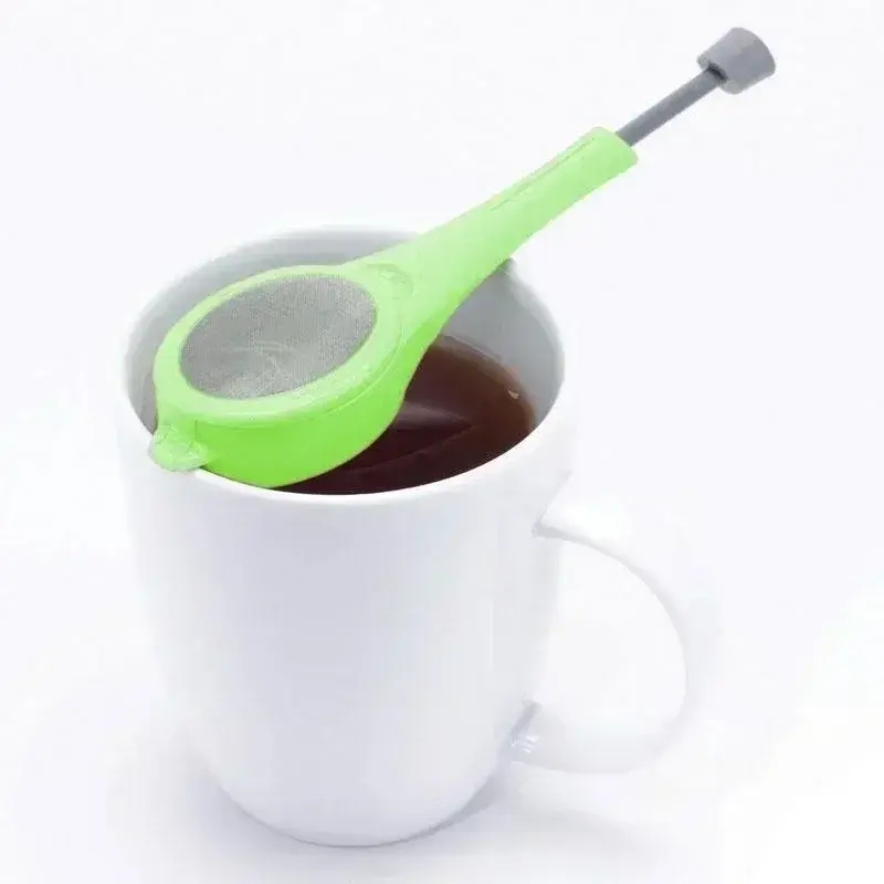 Manual Press Tea Filter Household Silicone Tea Filter Kitchen Tools Food Grade Tea Brewing Filtering Teas Brewing Accessories