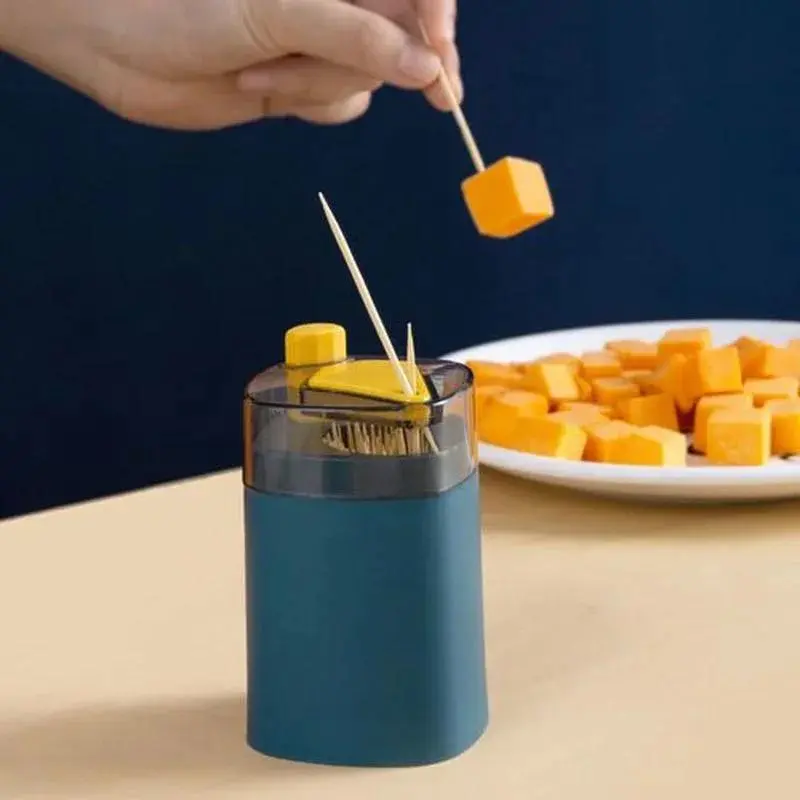 Toothpick Storage Box Living Room Dining Room Automatic Pop-up Toothpick Box Household Push Toothpick Holder Dispenser Supplies