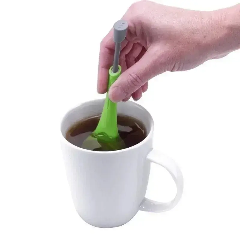 Manual Press Tea Filter Household Silicone Tea Filter Kitchen Tools Food Grade Tea Brewing Filtering Teas Brewing Accessories