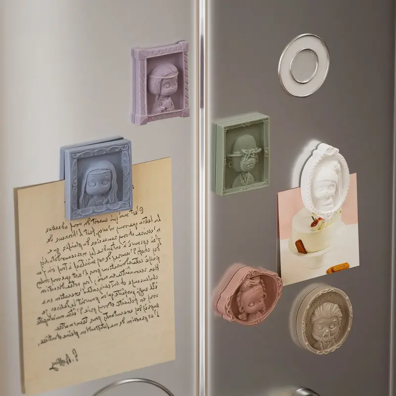 Dropping Resin Relief Semi Three-dimensional Portrait Refrigerator Sticker Aromatherapy Gypsum Hanging Silicone Mold Baking Tool