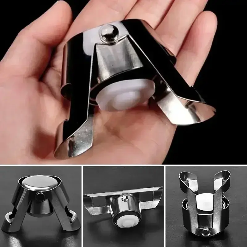 Household New Bar Convenience Tools Professional Stainless Steel Champagne Sparkling Wine Bottle Sealer Stopper Accessories