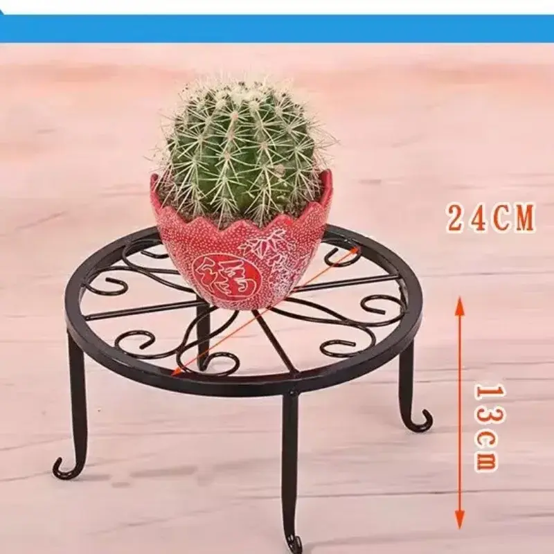 Standing Flower Pot Shelf Display Stand Retro Wrought Iron Potted Plant Garden Plant Flower Stand Balcony Home Decoration Stand